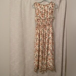 Max Studio Floral Sleeveless Tiered Maxi Dress M